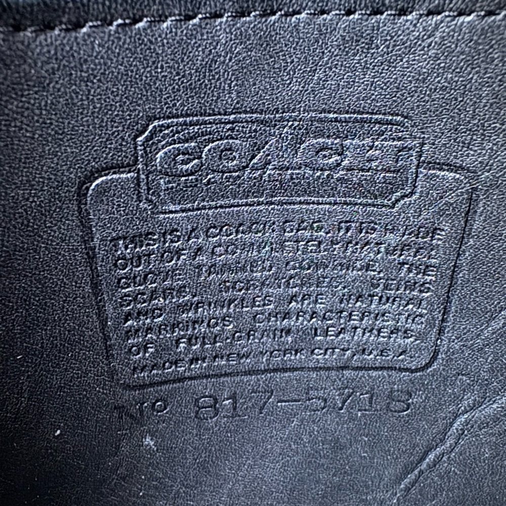 COACH Vintage Compact Pouch Black Leather Crossbody Shoulder Bag 9620 **READ** - Picture 9 of 12